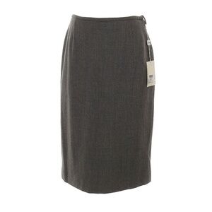 Armani Collezione Charcoal Pinstripe Wool Skirt 2